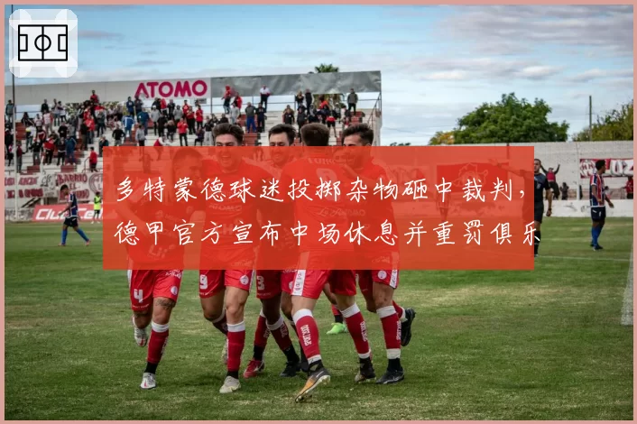 多特蒙德球迷投掷杂物砸中裁判，德甲官方宣布中场休息并重罚俱乐部